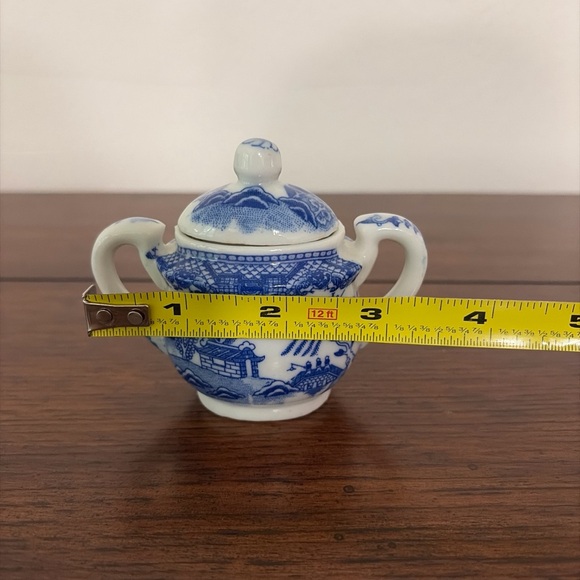 Blue Willow Print Porcelain Bowl Mini Decoration - Picture 7 of 9